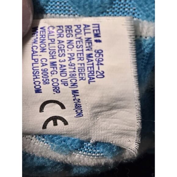 Sock Monkey Blue & Green Striped Plush Street Players 2009 Stuffed Animal 17.5” - Picture 5 of 12